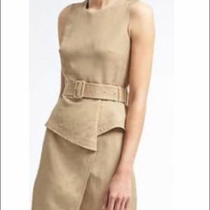 NWOT BANANA REPUBLIC LINEN PEPLUM WRAP DRESS!!